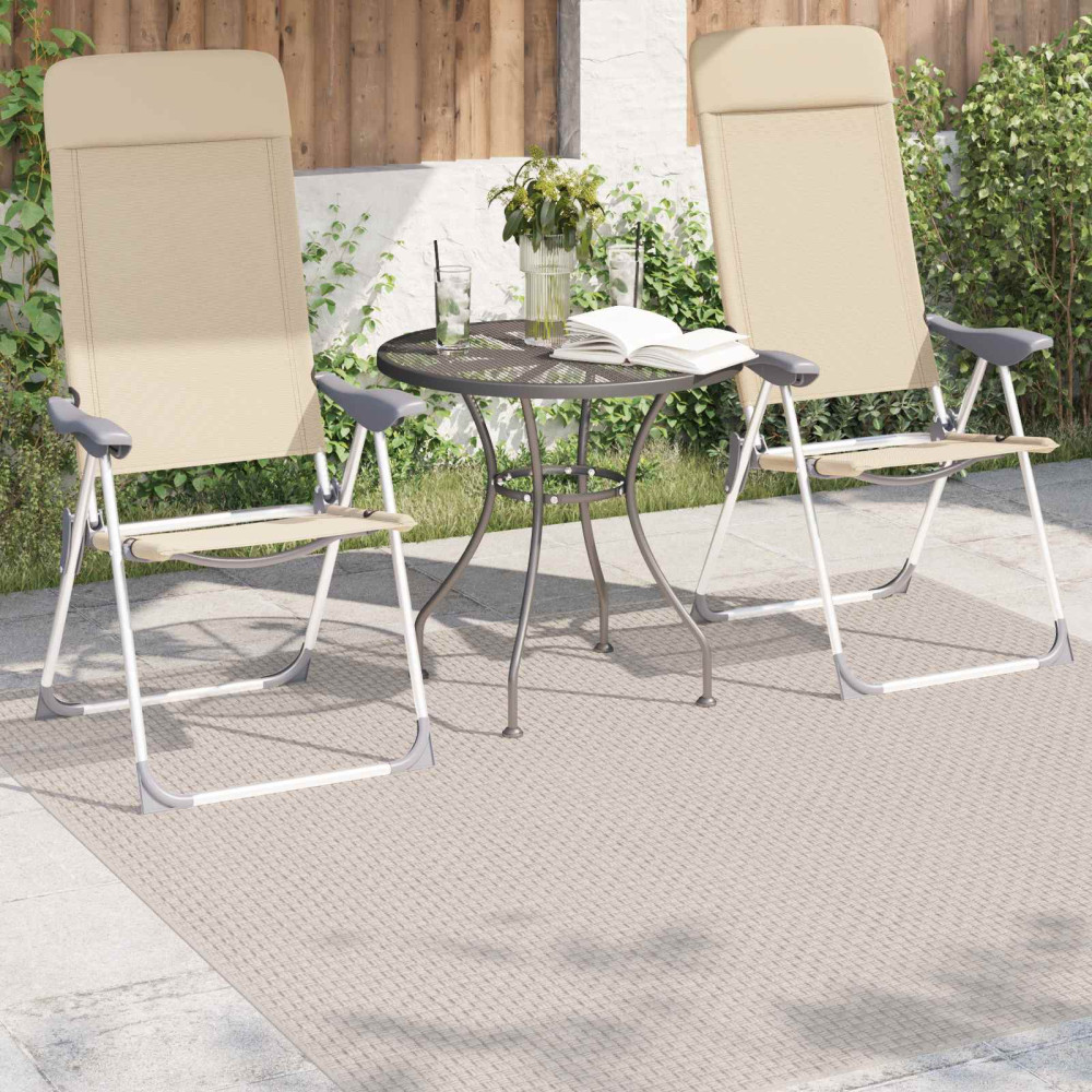 Produktbild för Områdesmattor Fyrkantig FARO Kräm 120 x 120 cm Polyester