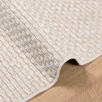 Produktbild för Områdesmattor Fyrkantig FARO Kräm 120 x 120 cm Polyester