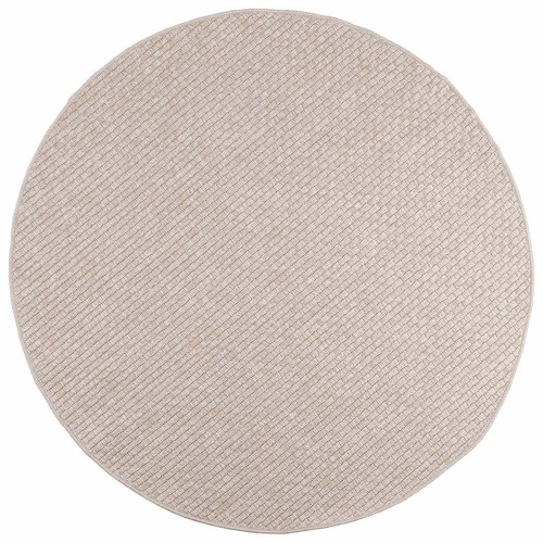 vidaXL Områdesmattor Rund FARO Kräm Ø 120 CM Polyester