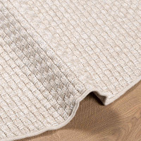 Produktbild för Områdesmattor Rund FARO Kräm Ø 160 CM Polyester