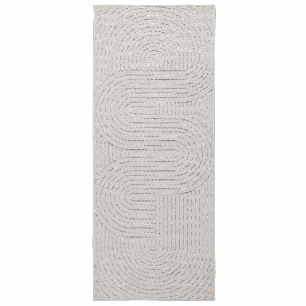 Produktbild för Områdesmattor Rektangulär PALMERAS Kräm 200 x 80 cm Polyester