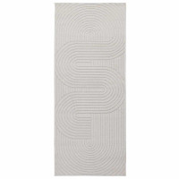 Produktbild för Områdesmattor Rektangulär PALMERAS Kräm 200 x 80 cm Polyester