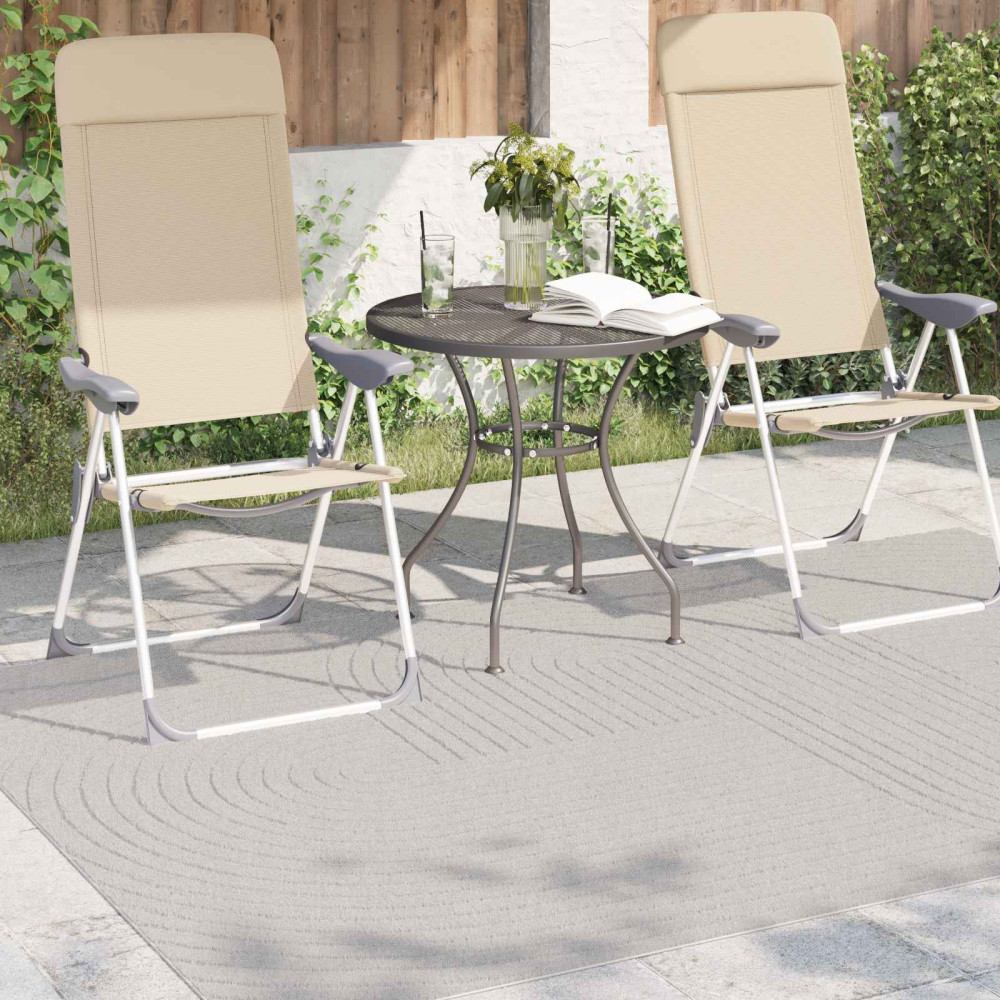 Produktbild för Områdesmattor Rektangulär PALMERAS Kräm 200 x 140 cm Polyester