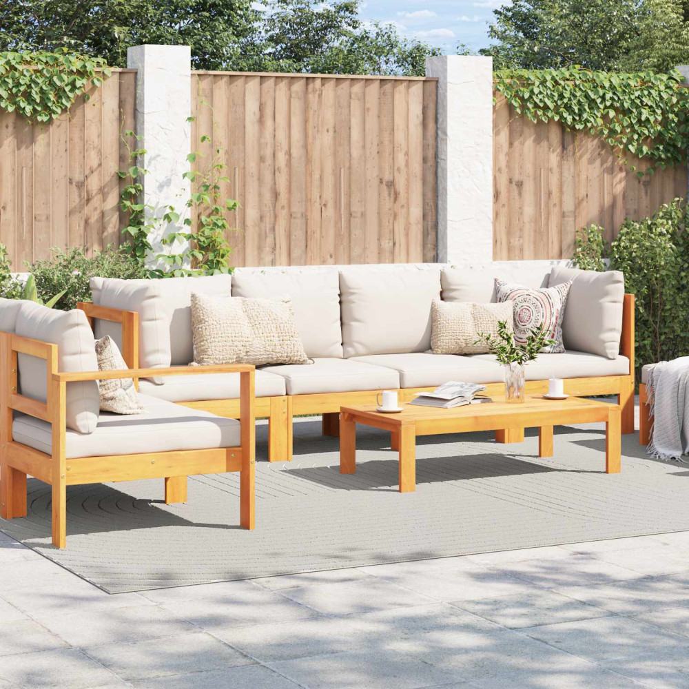 Produktbild för Områdesmattor Rektangulär PALMERAS Kräm 280 x 200 cm Polyester
