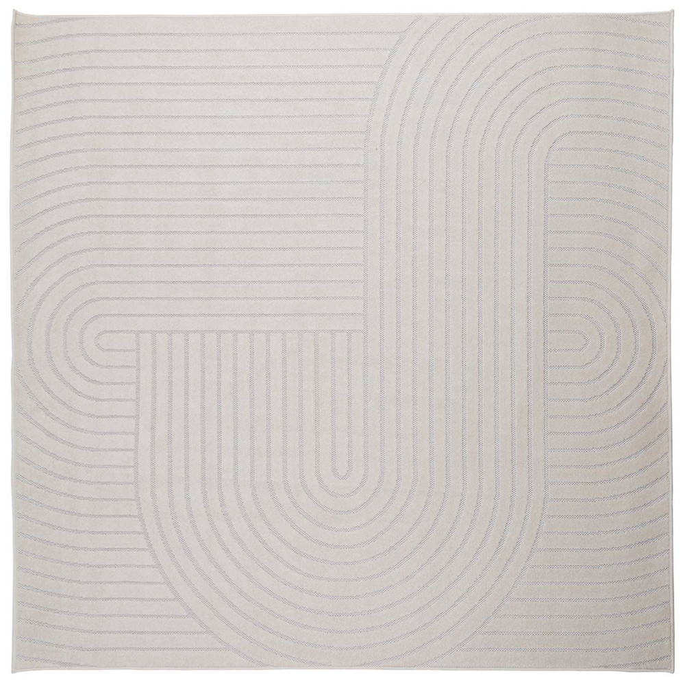 Produktbild för Områdesmattor Fyrkantig PALMERAS Kräm 120 x 120 cm Polyester
