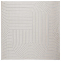 Produktbild för Områdesmattor Fyrkantig PALMERAS Kräm 120 x 120 cm Polyester