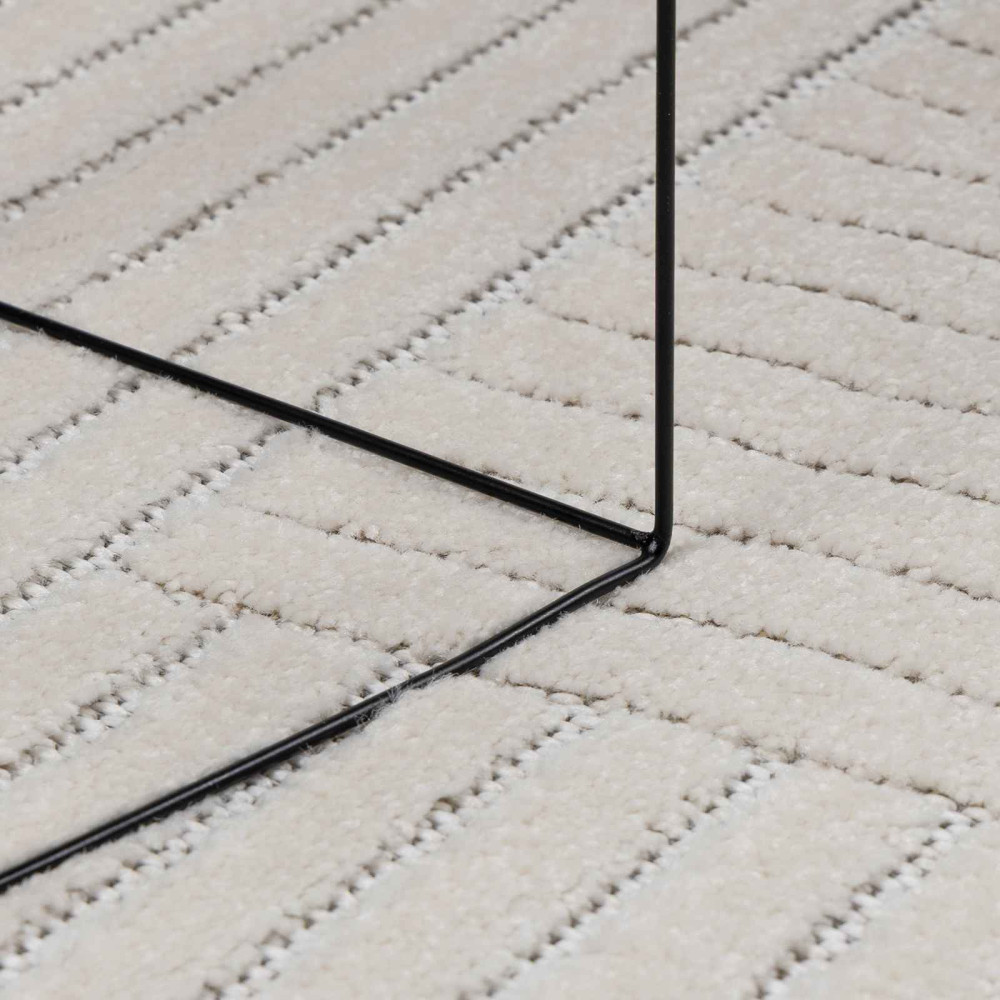 Produktbild för Områdesmattor Fyrkantig PALMERAS Kräm 200 x 200 cm Polyester