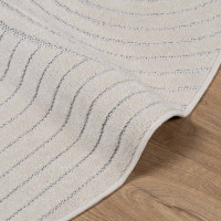 Produktbild för Områdesmattor Rund PALMERAS Kräm Ø 120 CM Polyester