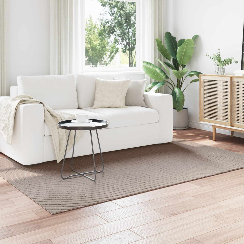 Produktbild för Områdesmattor Rektangulär PALMERAS Beige 200 x 140 cm Polyester