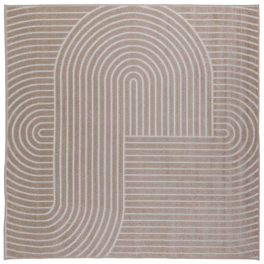 Produktbild för Områdesmattor Fyrkantig PALMERAS Beige 120 x 120 cm Polyester