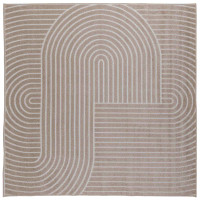 Produktbild för Områdesmattor Fyrkantig PALMERAS Beige 120 x 120 cm Polyester