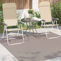 Produktbild för Områdesmattor Fyrkantig PALMERAS Beige 120 x 120 cm Polyester