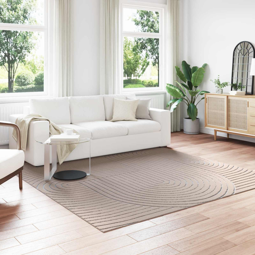 Produktbild för Områdesmattor Fyrkantig PALMERAS Beige 240 x 240 cm Polyester
