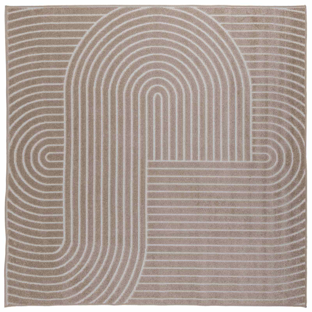 Produktbild för Områdesmattor Fyrkantig PALMERAS Beige 240 x 240 cm Polyester