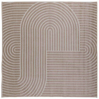 Produktbild för Områdesmattor Fyrkantig PALMERAS Beige 240 x 240 cm Polyester