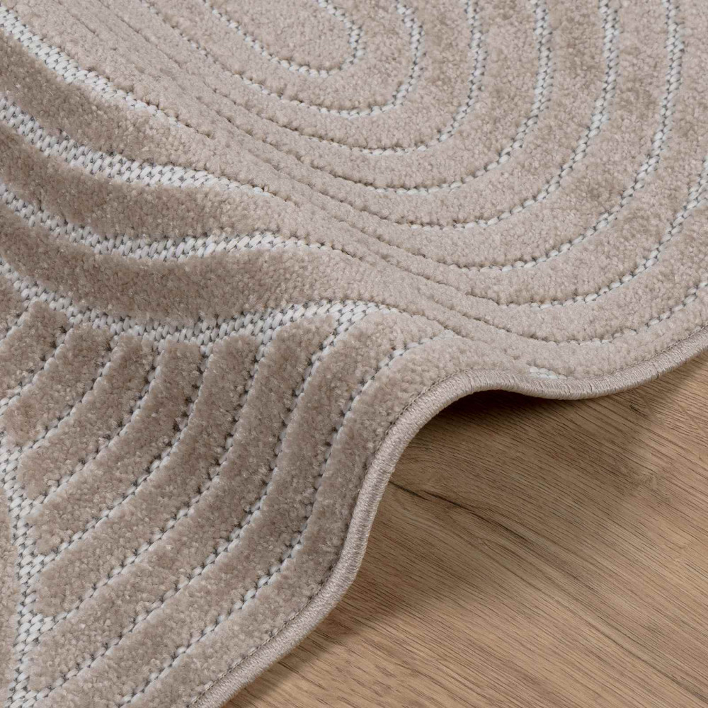 Produktbild för Områdesmattor Fyrkantig PALMERAS Beige 240 x 240 cm Polyester
