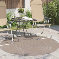 Produktbild för Områdesmattor Rund PALMERAS Beige Ø 120 CM Polyester