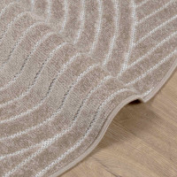 Produktbild för Områdesmattor Rund PALMERAS Beige Ø 120 CM Polyester
