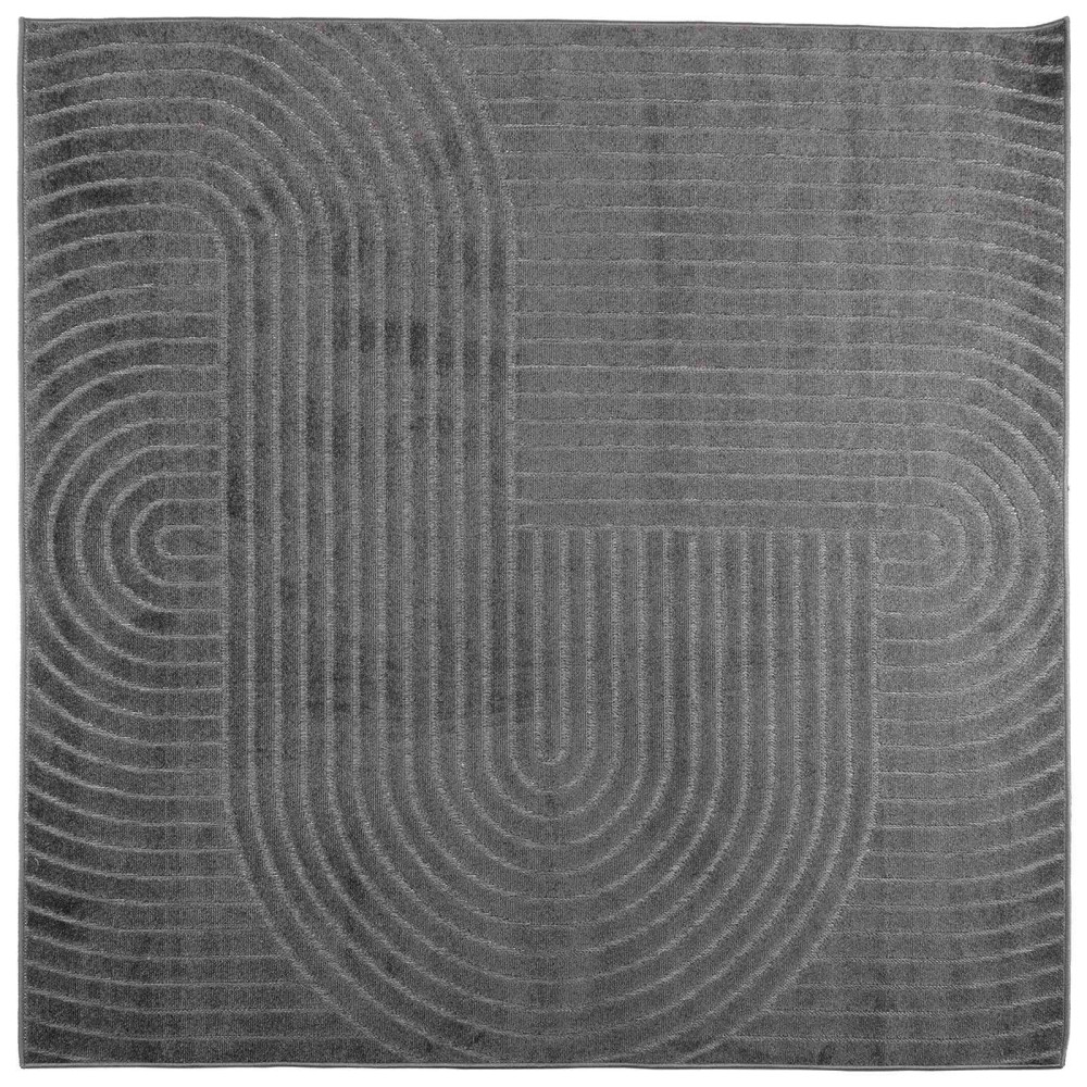 Produktbild för Områdesmattor Fyrkantig PALMERAS Antracit 120 x 120 cm