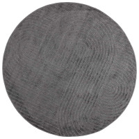 Produktbild för Områdesmattor Rund PALMERAS Antracit Ø 160 CM Polyester