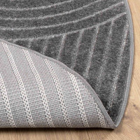 Produktbild för Områdesmattor Rund PALMERAS Antracit Ø 160 CM Polyester