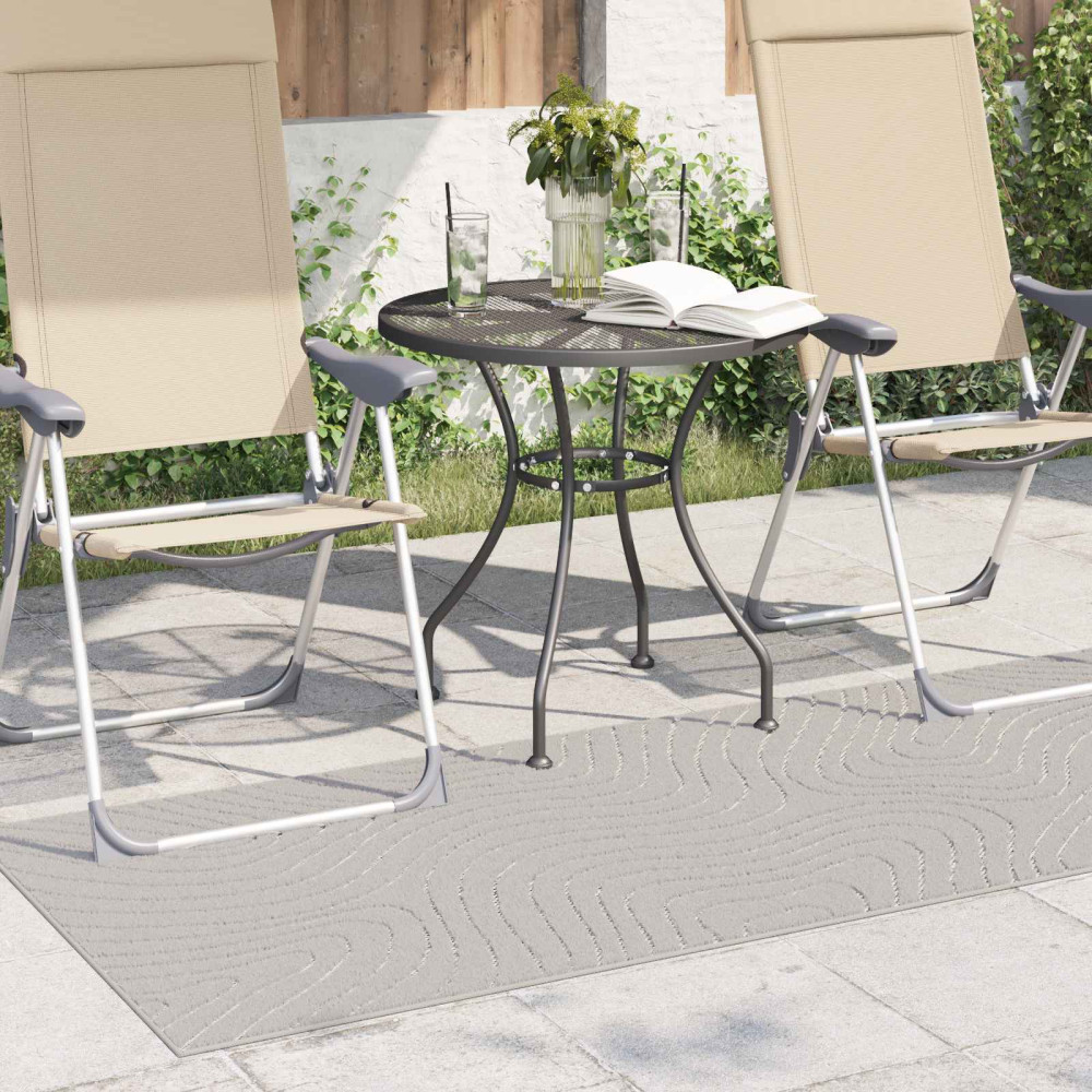 Produktbild för Områdesmattor Rektangulär PALMERAS Kräm 150 x 80 cm Polyester