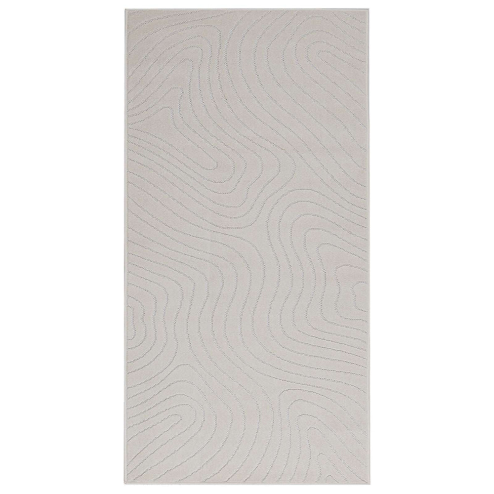 Produktbild för Områdesmattor Rektangulär PALMERAS Kräm 200 x 80 cm Polyester