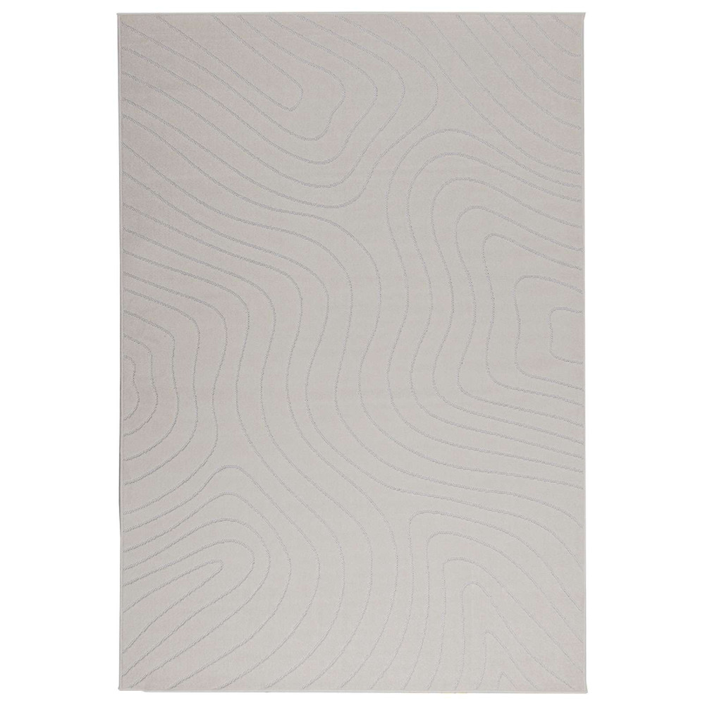 Produktbild för Områdesmattor Rektangulär PALMERAS Kräm 170 x 120 cm Polyester