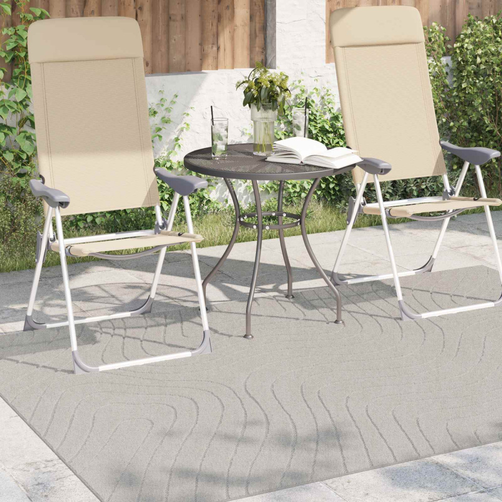 Produktbild för Områdesmattor Rektangulär PALMERAS Kräm 170 x 120 cm Polyester