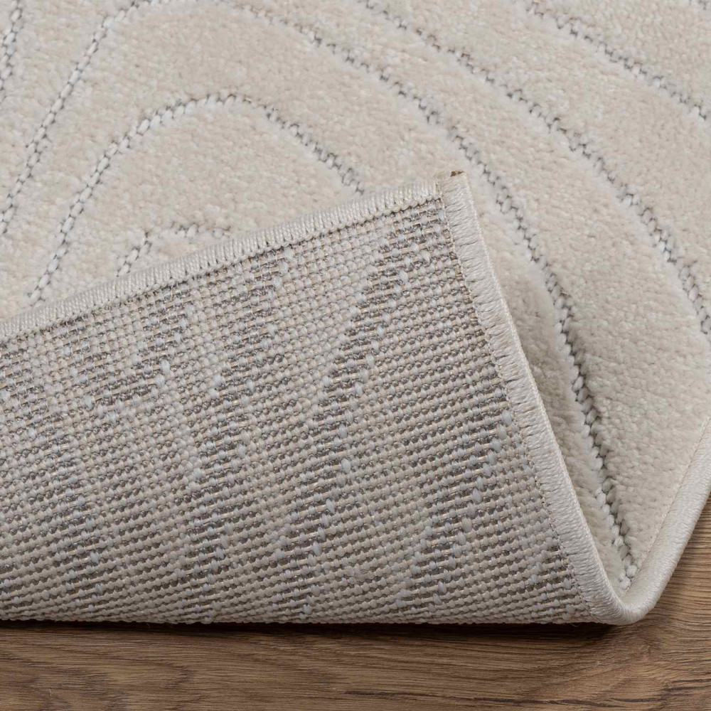 Produktbild för Områdesmattor Rektangulär PALMERAS Kräm 170 x 120 cm Polyester