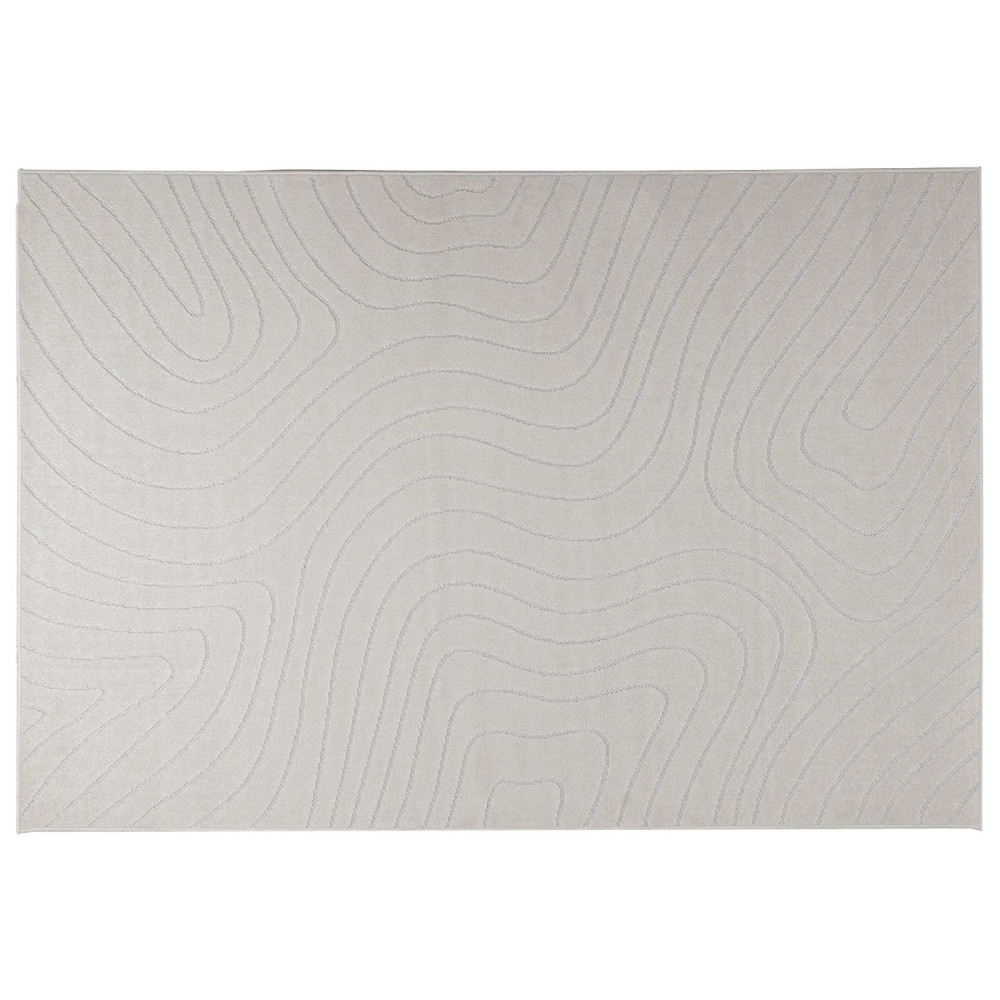 Produktbild för Områdesmattor Rektangulär PALMERAS Kräm 230 x 160 cm Polyester