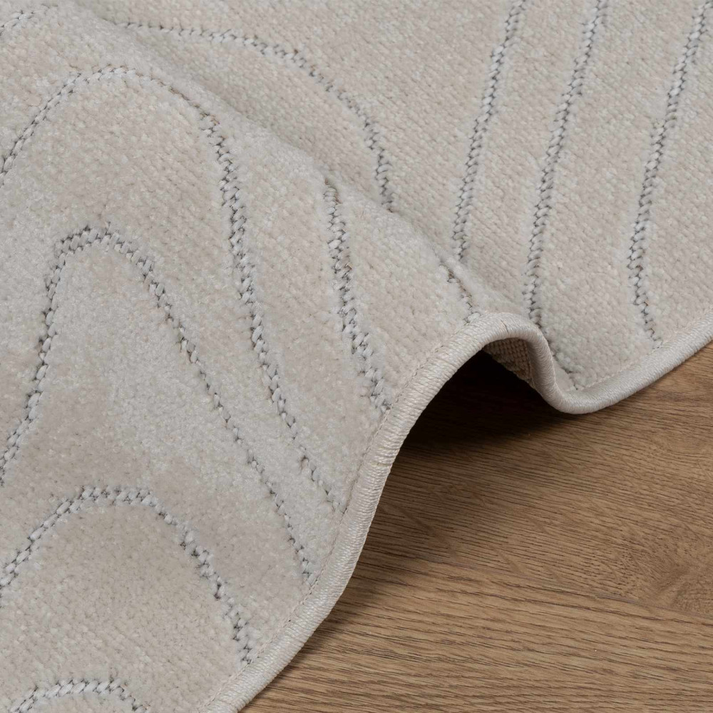 Produktbild för Områdesmattor Rektangulär PALMERAS Kräm 230 x 160 cm Polyester