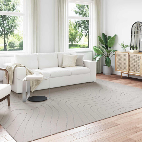 vidaXL Områdesmattor Rektangulär PALMERAS Kräm 280 x 200 cm Polyester