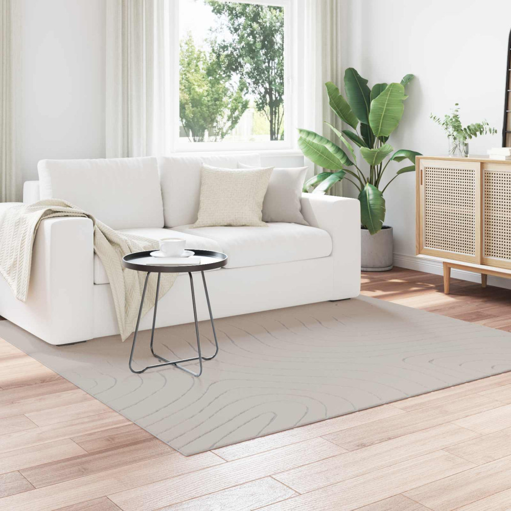 Produktbild för Områdesmattor Fyrkantig PALMERAS Kräm 120 x 120 cm Polyester