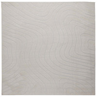 Produktbild för Områdesmattor Fyrkantig PALMERAS Kräm 120 x 120 cm Polyester