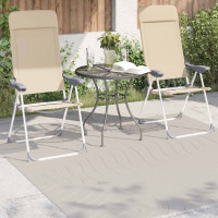Produktbild för Områdesmattor Fyrkantig PALMERAS Kräm 120 x 120 cm Polyester