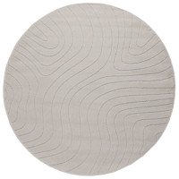 Produktbild för Områdesmattor Rund PALMERAS Kräm Ø 120 CM Polyester