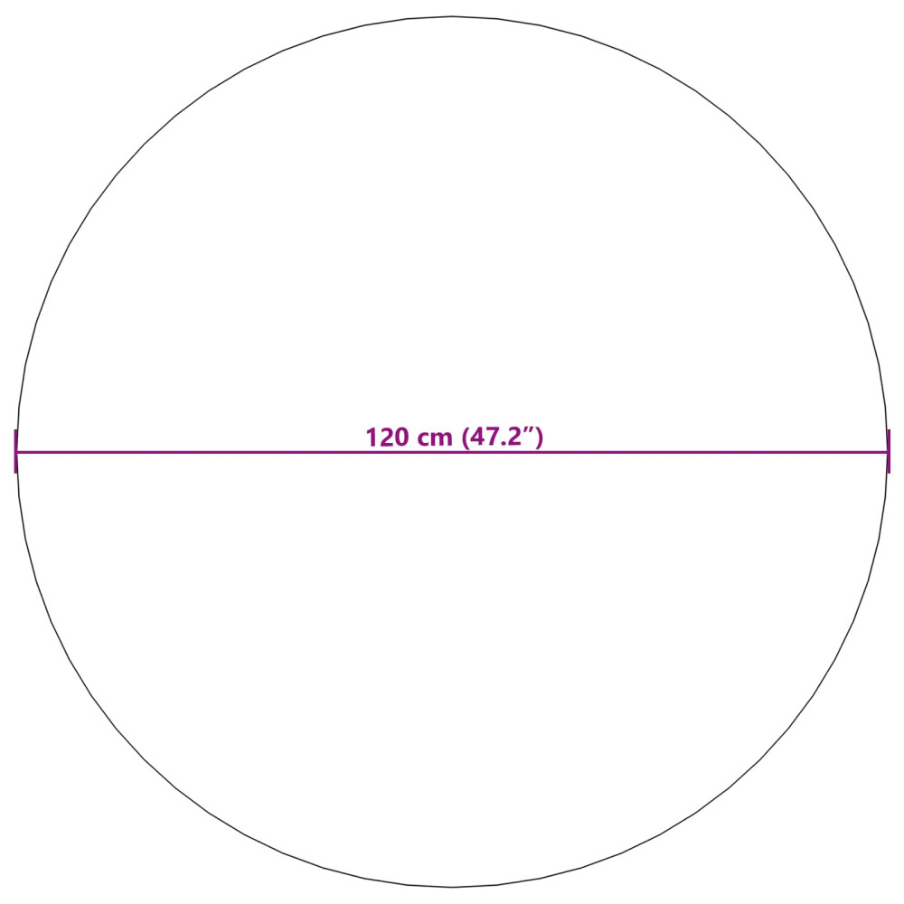 Produktbild för Områdesmattor Rund PALMERAS Kräm Ø 120 CM Polyester