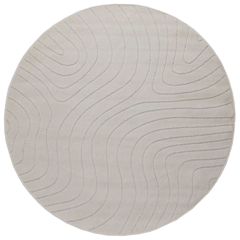 Produktbild för Områdesmattor Rund PALMERAS Kräm Ø 160 CM Polyester