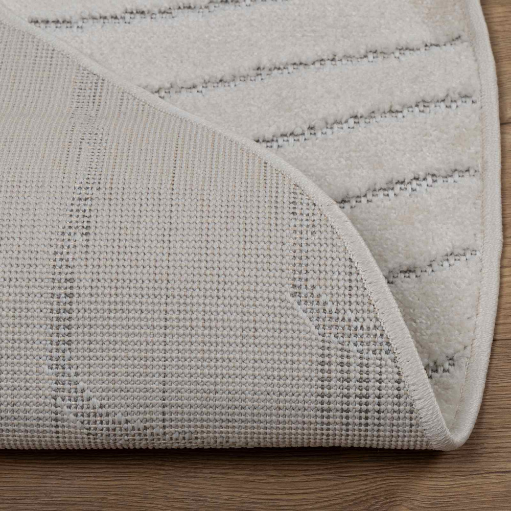 Produktbild för Områdesmattor Rund PALMERAS Kräm Ø 160 CM Polyester