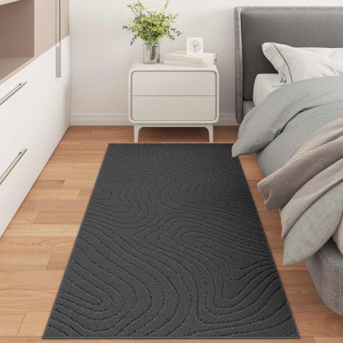 vidaXL Områdesmattor PALMERAS Antracit 200 x 80 cm Polyester