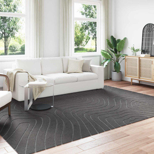 vidaXL Områdesmattor PALMERAS Antracit 340 x 240 cm Polyester