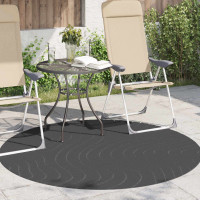Produktbild för Områdesmattor Rund PALMERAS Antracit Ø 120 CM Polyester