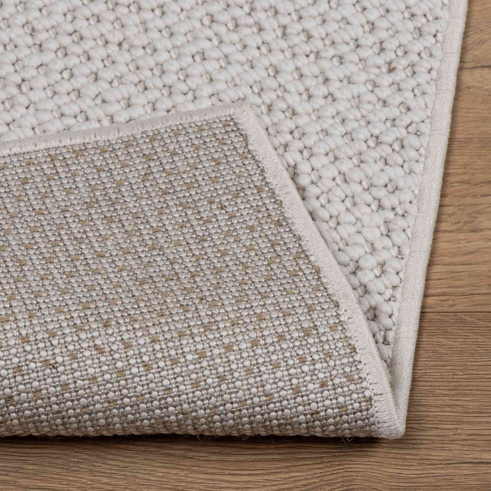 Produktbild för Områdesmattor Rektangulär LUGO Kräm 150 x 80 cm Polyester