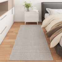 Produktbild för Områdesmattor Rektangulär LUGO Kräm 200 x 80 cm Polyester