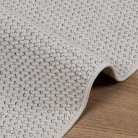Produktbild för Områdesmattor Rektangulär LUGO Kräm 200 x 80 cm Polyester