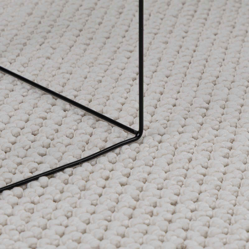 Produktbild för Områdesmattor Rektangulär LUGO Kräm 200 x 80 cm Polyester