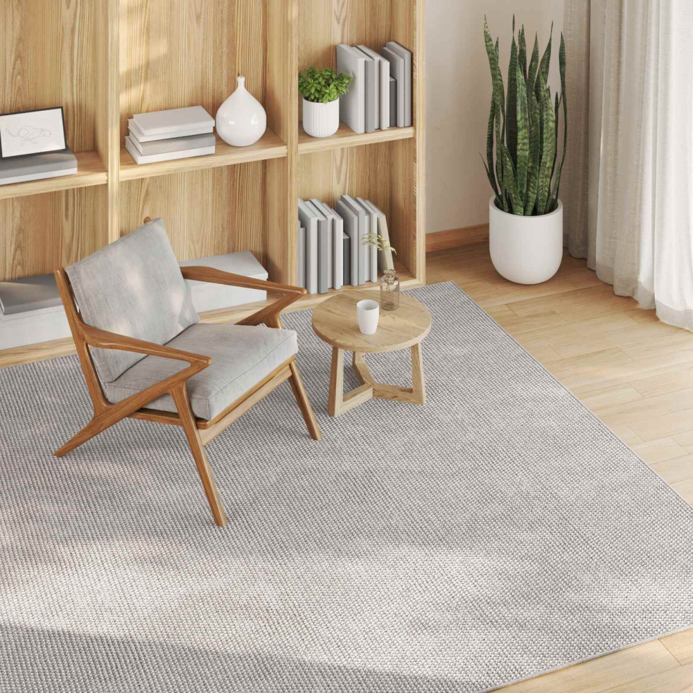 Produktbild för Områdesmattor Fyrkantig LUGO Kräm 120 x 120 cm Polyester
