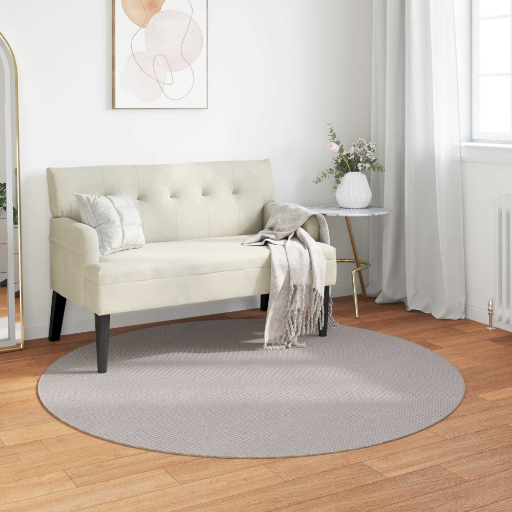 Produktbild för Områdesmattor Rund LUGO Kräm Ø 120 CM Polyester
