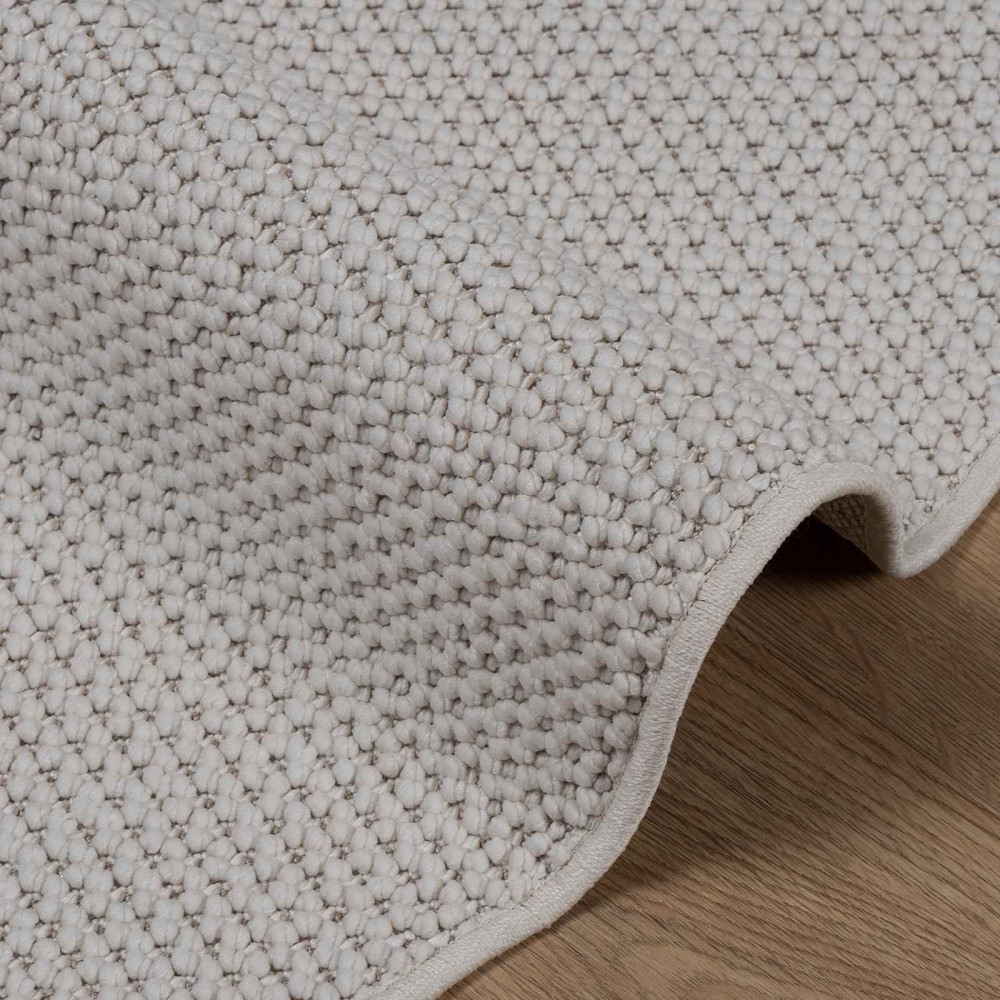 Produktbild för Områdesmattor Rund LUGO Kräm Ø 200 CM Polyester